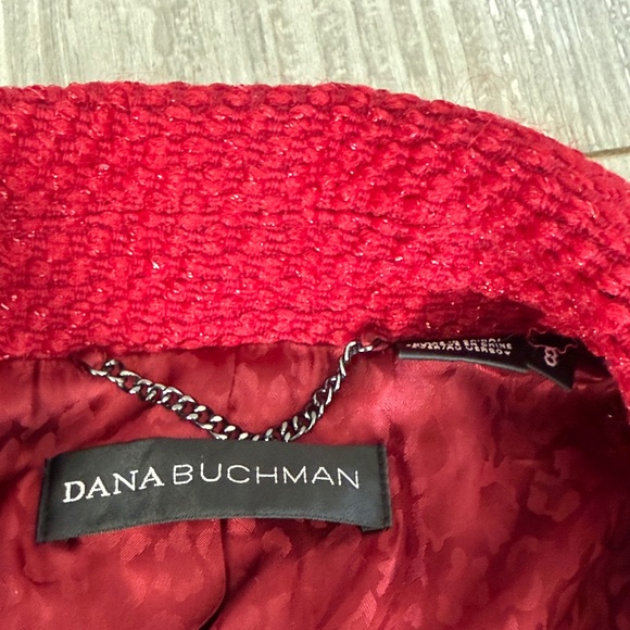 Dana Buchman Red Textured Blazer - Picture 2 of 3